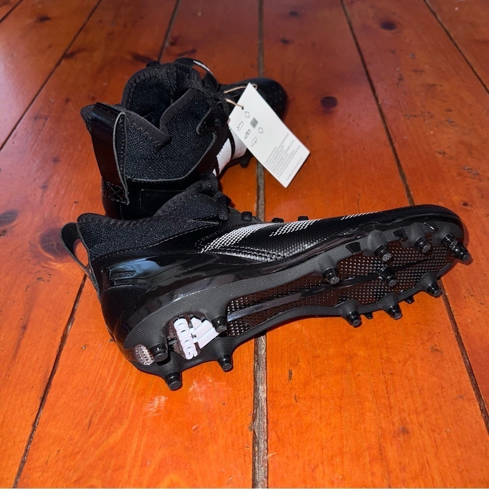 ***NWT***Adidas Adizero Impact Youth Black & White Football Cleats - Picture 6 of 11